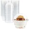 50-Pack 5 oz Plastic Dessert Cups with Lids - Bulk Ice Cream Containers with Dome Lids (Clear)